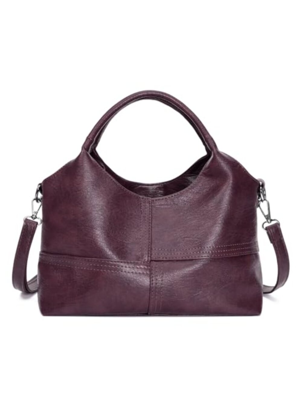 Soft Vegan Leather Crossbody Hobo Handbag Small Everyday Purse